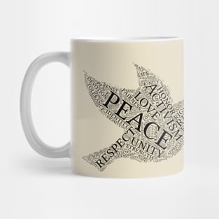 Peace Dove--Black Mug